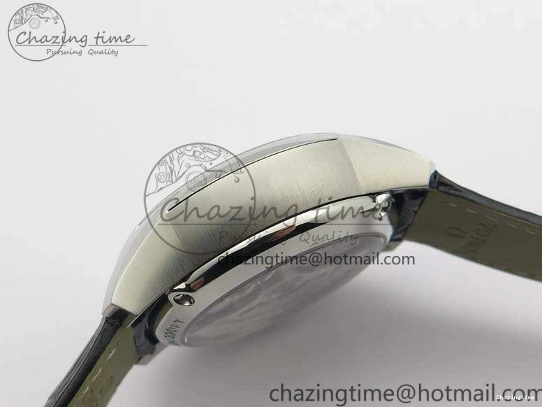 0812 De Ville Chronograph SS OMF 1:1 Best Edition Black Dial On Black Leather Strap A Fashionable 8109